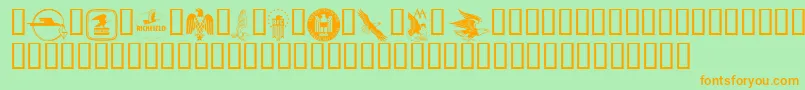 eagles Font – Orange Fonts on Green Background