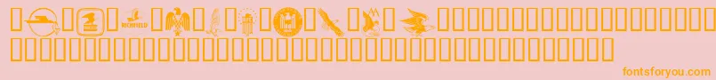 eagles Font – Orange Fonts on Pink Background