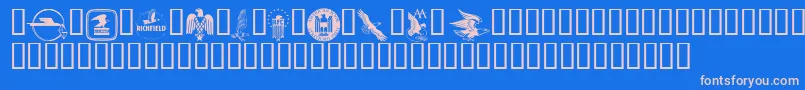 eagles Font – Pink Fonts on Blue Background