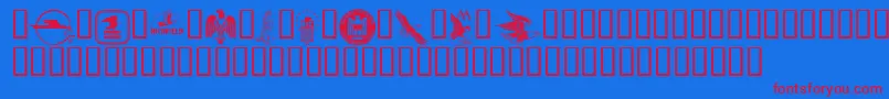 eagles Font – Red Fonts on Blue Background