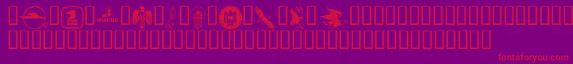 eagles Font – Red Fonts on Purple Background