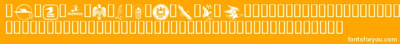 eagles Font – White Fonts on Orange Background