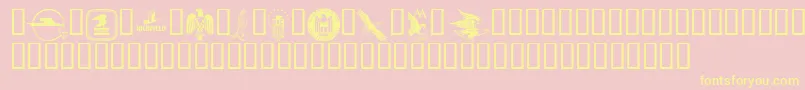 eagles Font – Yellow Fonts on Pink Background