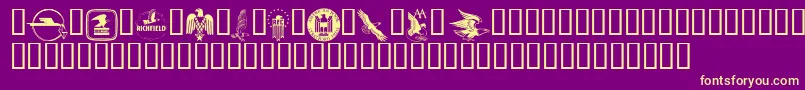 eagles Font – Yellow Fonts on Purple Background