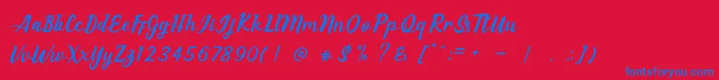 フォントEAGLESE PRO – 赤い背景に青い文字