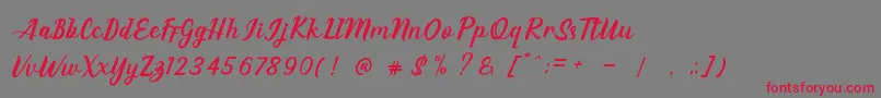 EAGLESE PRO Font – Red Fonts on Gray Background