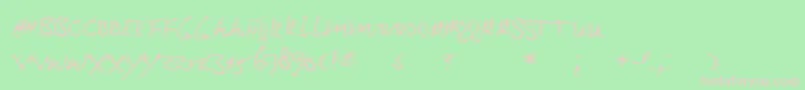 Шрифт Mrklein – розовые шрифты на зелёном фоне