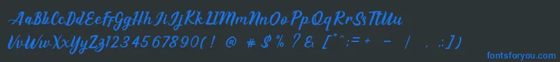 EAGLESE Font – Blue Fonts on Black Background