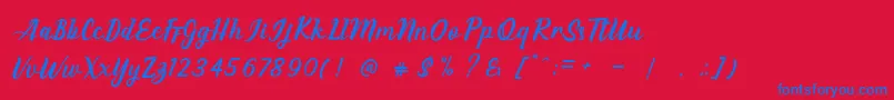 EAGLESE Font – Blue Fonts on Red Background