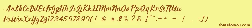EAGLESE Font – Brown Fonts on Yellow Background