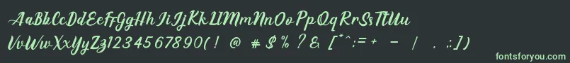 EAGLESE Font – Green Fonts on Black Background