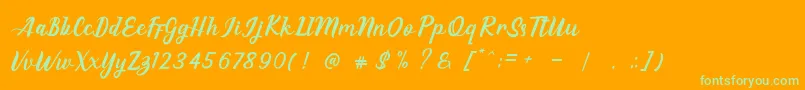 EAGLESE Font – Green Fonts on Orange Background