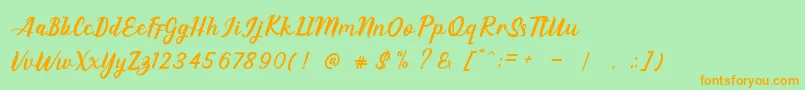 EAGLESE Font – Orange Fonts on Green Background