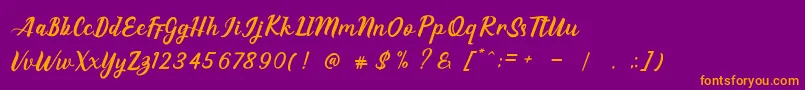 EAGLESE Font – Orange Fonts on Purple Background