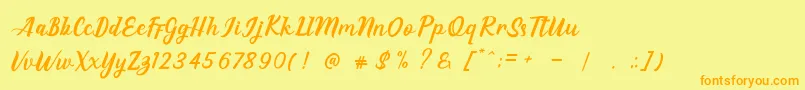 EAGLESE Font – Orange Fonts on Yellow Background
