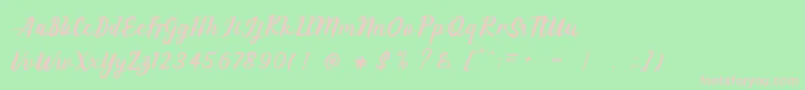 EAGLESE Font – Pink Fonts on Green Background