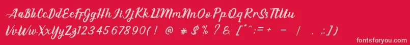 EAGLESE Font – Pink Fonts on Red Background