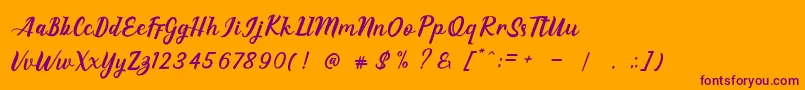 EAGLESE Font – Purple Fonts on Orange Background