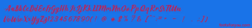 EAGLESE Font – Red Fonts on Blue Background