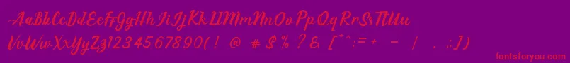 EAGLESE Font – Red Fonts on Purple Background