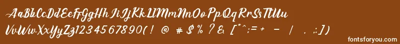 EAGLESE Font – White Fonts on Brown Background