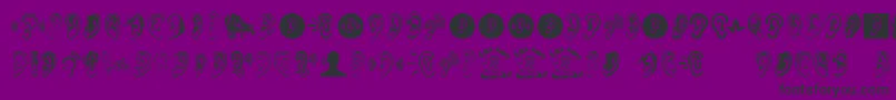 Ear Font – Black Fonts on Purple Background