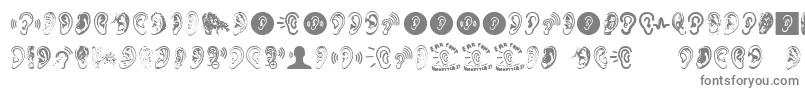 Czcionka Ear – szare czcionki na białym tle