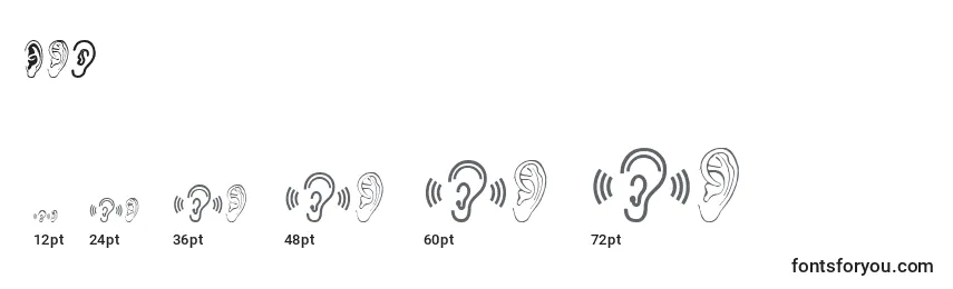 Размеры шрифта Ear