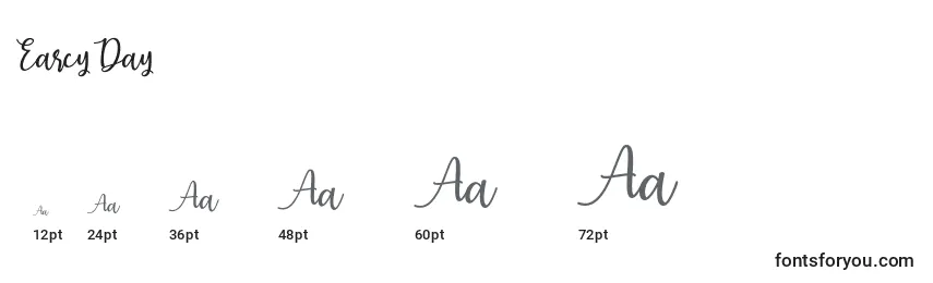Earcy Day Font Sizes