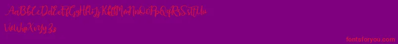 Earcy Night Font – Red Fonts on Purple Background