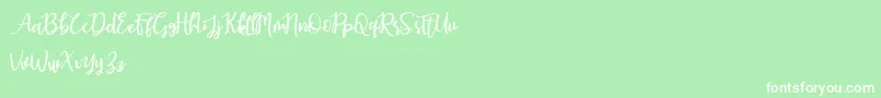 Earcy Night Font – White Fonts on Green Background