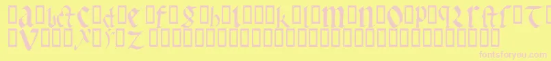 Earlg    Font – Pink Fonts on Yellow Background