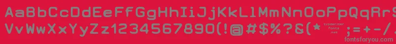 Earth 2073 Font – Gray Fonts on Red Background