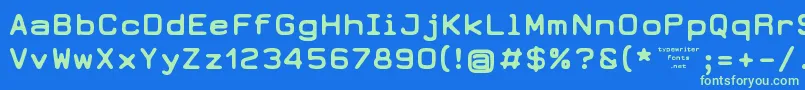 Czcionka Earth 2073 – zielone czcionki na niebieskim tle