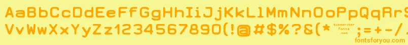 Earth 2073 Font – Orange Fonts on Yellow Background