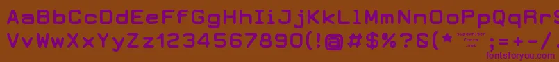 Earth 2073 Font – Purple Fonts on Brown Background