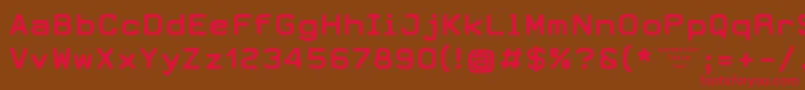 Earth 2073 Font – Red Fonts on Brown Background