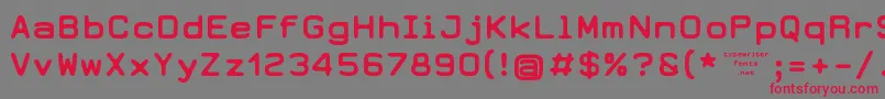 Earth 2073 Font – Red Fonts on Gray Background