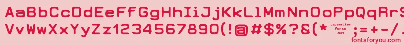 Earth 2073 Font – Red Fonts on Pink Background