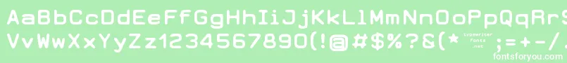 Earth 2073 Font – White Fonts on Green Background