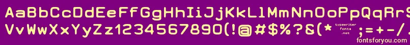 Earth 2073 Font – Yellow Fonts on Purple Background