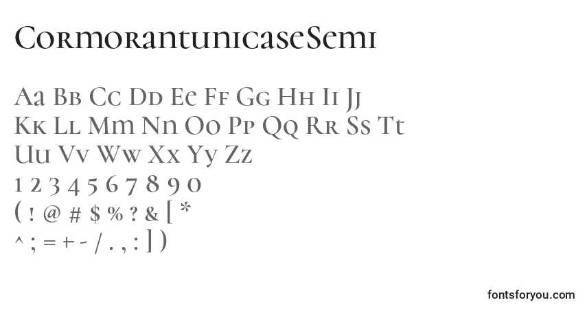 CormorantunicaseSemi Font – alphabet, numbers, special characters