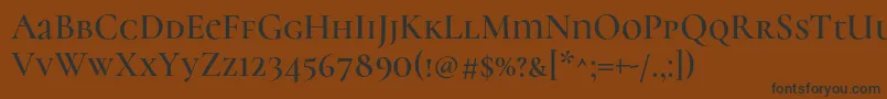 CormorantunicaseSemi Font – Black Fonts on Brown Background