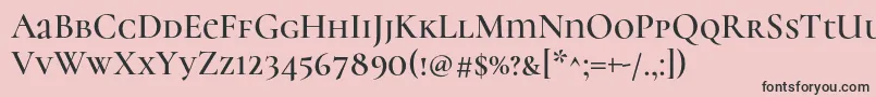 Шрифт CormorantunicaseSemi – чёрные шрифты на розовом фоне