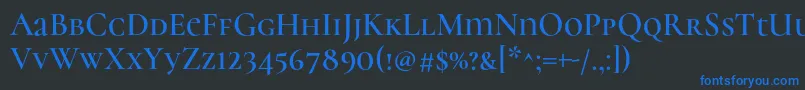 CormorantunicaseSemi Font – Blue Fonts on Black Background