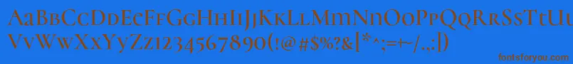 CormorantunicaseSemi-fontti – ruskeat fontit sinisellä taustalla