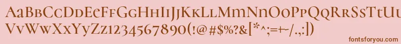 CormorantunicaseSemi Font – Brown Fonts on Pink Background