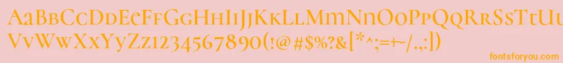 CormorantunicaseSemi Font – Orange Fonts on Pink Background