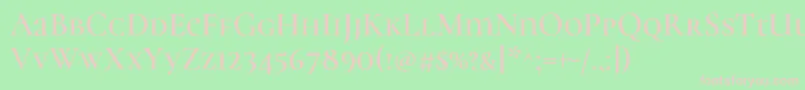 Шрифт CormorantunicaseSemi – розовые шрифты на зелёном фоне