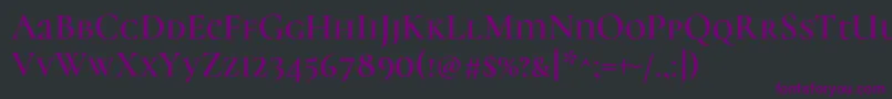 Шрифт CormorantunicaseSemi – фиолетовые шрифты на чёрном фоне